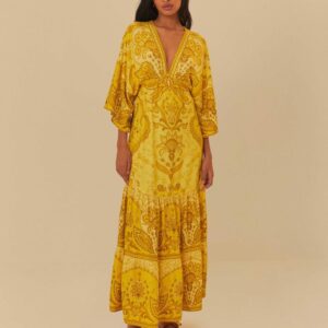 vestido longo estampado beleza boho